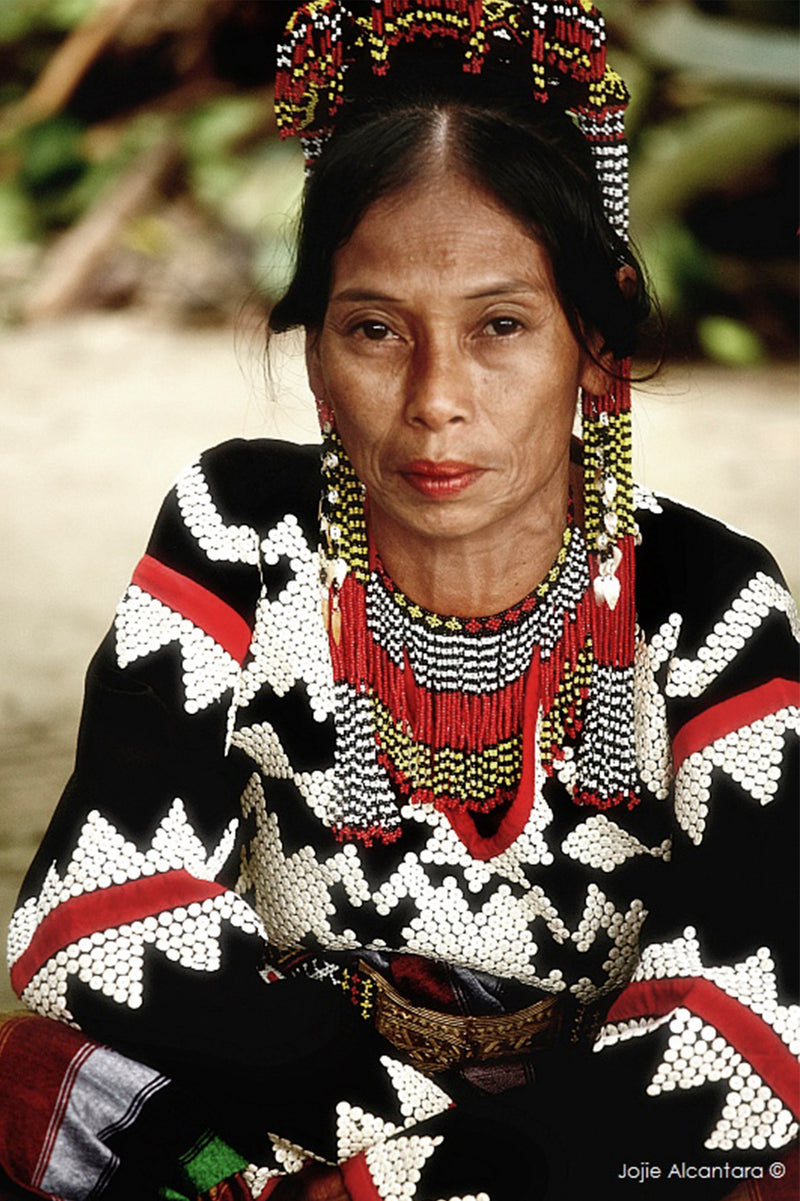 Lemlunay Tribal Beaded Necklace, 9-Blk