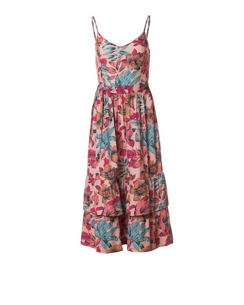 Kaile Tropical Floral Convertible Dress