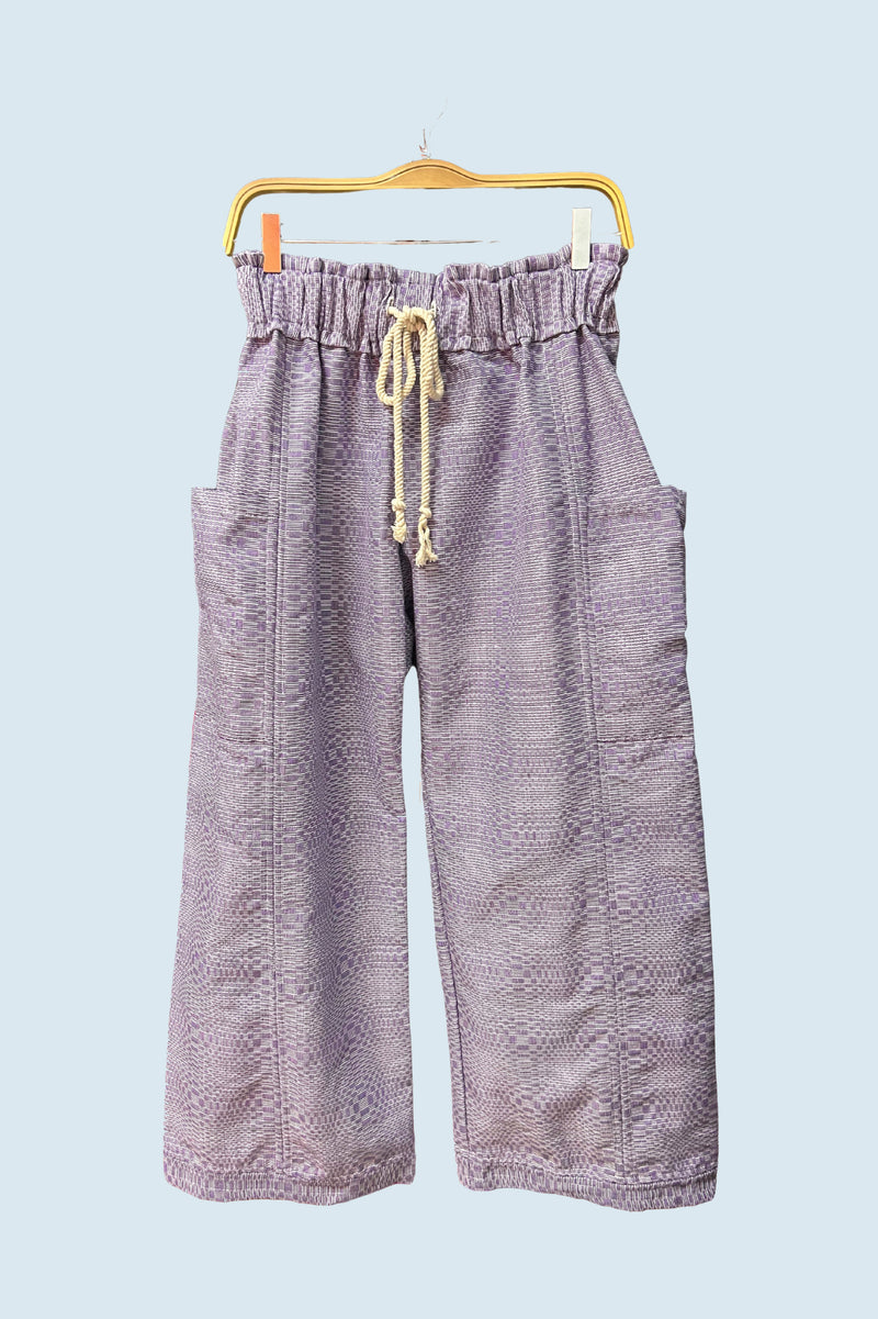 Jules Handwoven Sack Pants, Dusty Violet Optic
