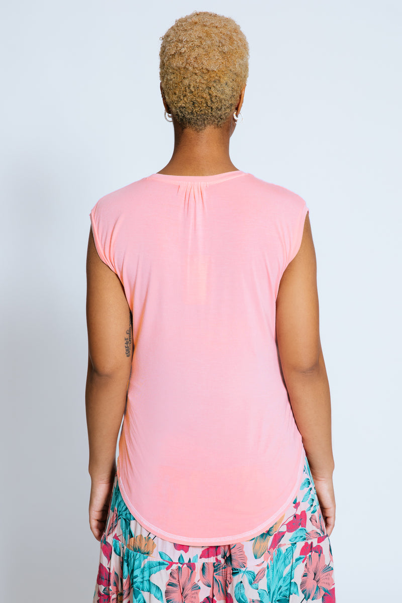 Katey-OvrD KNdm x Suay Upcycled Shirttail Top, Bubble Pink
