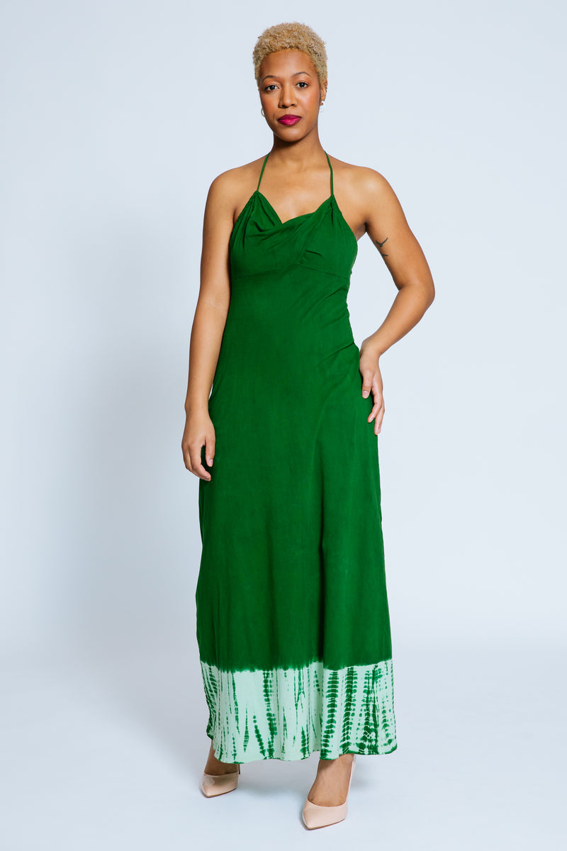 Laura Halter Tie-Dye Dress, Green KINDOM Laura Halter Tie-Dye Dress, Green KINDOM