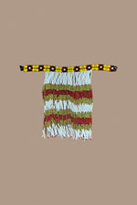 Lemlunay Tribal Beaded Necklace, 1-Wht/Gld/Red