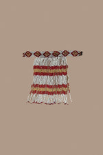 Lemlunay Tribal Beaded Necklace, 3-Wht/Red/Gld