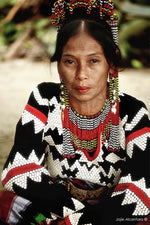 Lemlunay Tribal Beaded Necklace, 1-Wht/Gld/Red