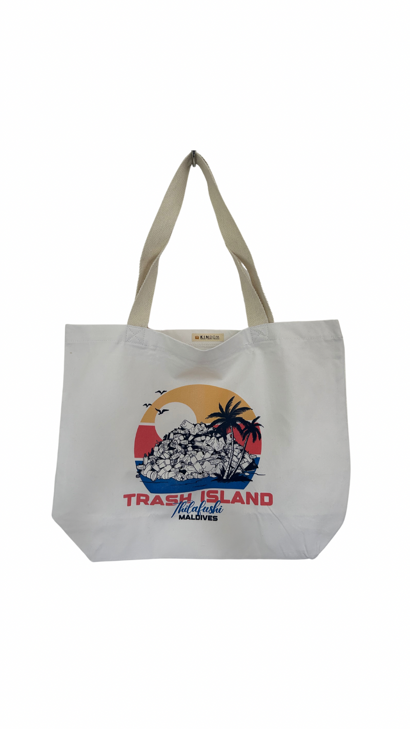 Trash Island Sunset Tote, Natural