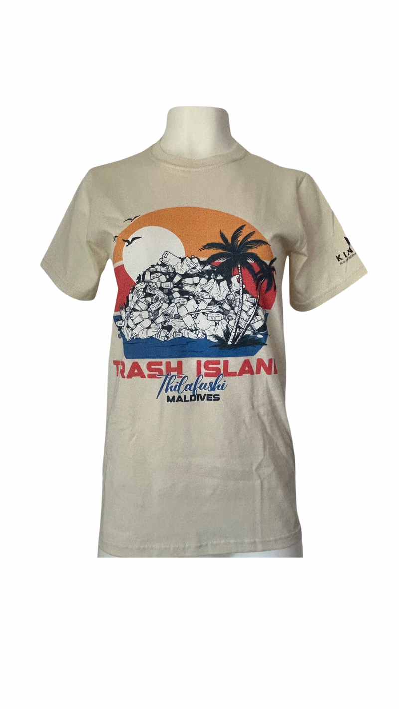 Trash Island Sunset T-shirt, Natural