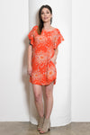 Cheryl Ballet Neck Shift Tunic Dress, Mum Floral