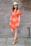 Cheryl Ballet Neck Shift Tunic Dress, Mum Floral