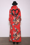 Christine Upcycled Hand-Painted Maxi Shirt Dress, Majestic Rose