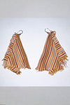 Frayed Triangle Zero Waste Earrings