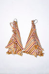 Frayed Triangle Zero Waste Earrings