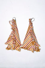 Frayed Triangle Zero Waste Earrings
