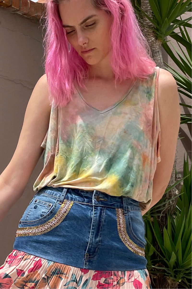 Kirangi KINdom x THAMOG Eco Ice Dye Top, Multi