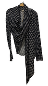 Liv 4-way Convertible Top/Cardi, Blk/Wht Retro Dots