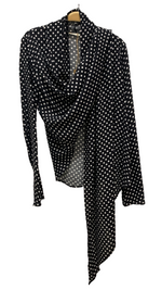 Liv 4-way Convertible Top/Cardi, Blk/Wht Retro Dots