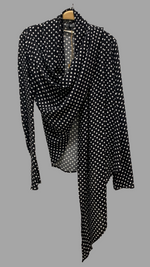 Liv 4-way Convertible Top/Cardi, Blk/Wht Retro Dots