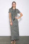 MADI-ECOP KINdom x ACM Upcycled Eco-Print Column Dress, Grey
