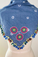 Denim/Red Magani Tangkulo Scarf (indigenous)