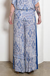 Riley Convertible Wide-Leg Side Stripe Pants, Ikat Print