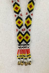 Todi Tribal Beaded Necklace, Black/Yellow