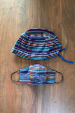 Yakan Handwoven Scrub Cap & Mask Set, 027 Multi Stripe