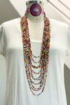 Yegas I Tribal Beaded Necklace, Multi