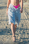 Blair Upcycled Maxi Shorts, Wht/Blk