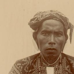 Denim/Red Magani Tangkulo Scarf (indigenous)